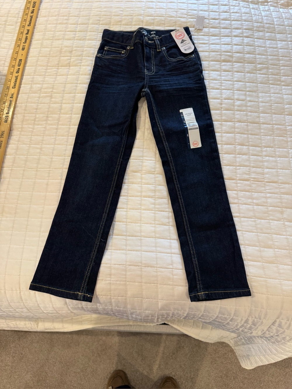 wonder nation Dark Blue Straight-Leg Girls' Jeans